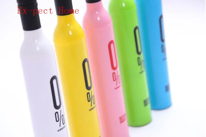 New Creative wine bottle Umbrella yellow blue black white pink Lovers umbrella UV waterproof | Дом и сад