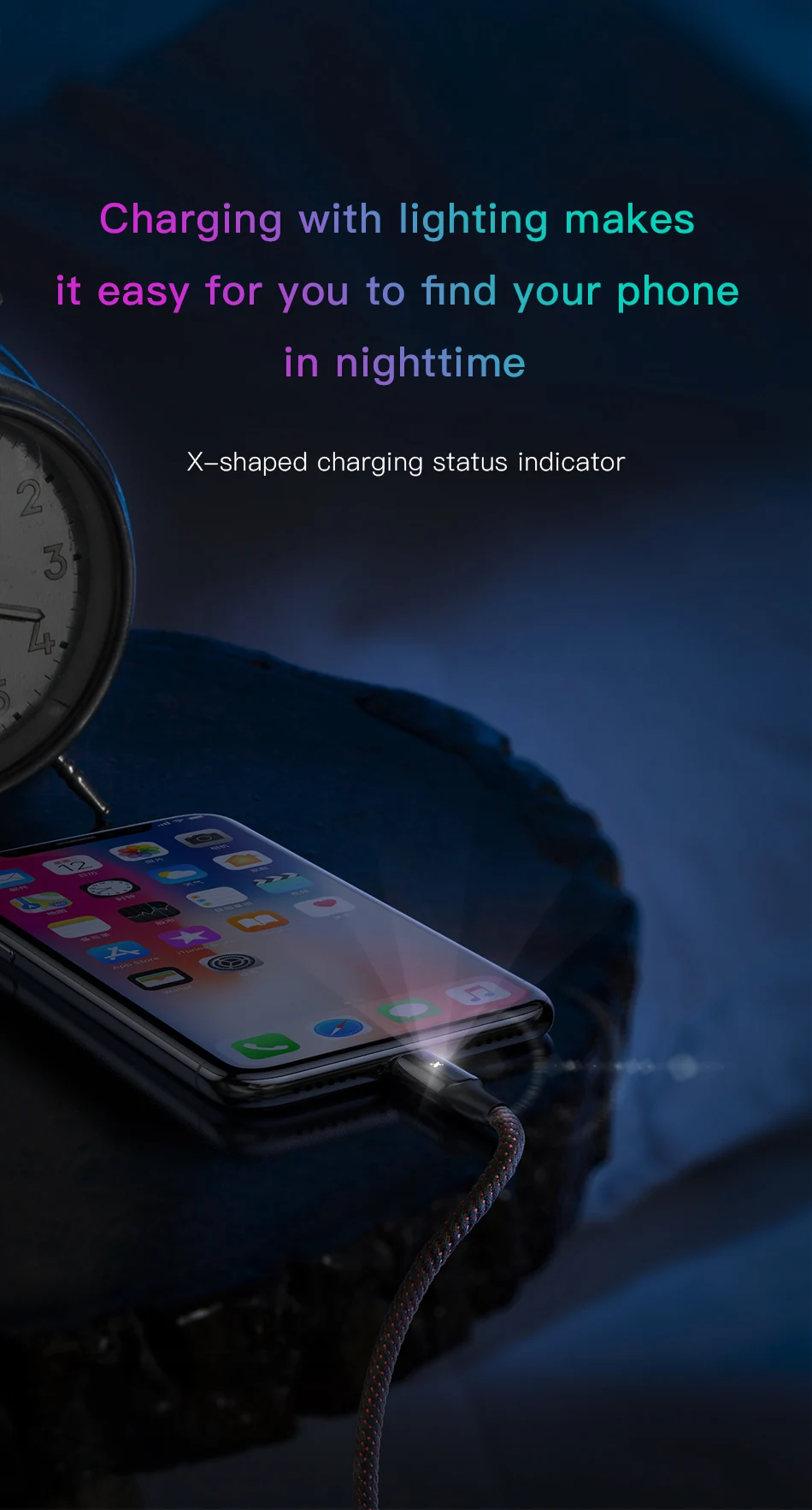 Usb-кабель Baseus 2.4A Lighting для iPhone XR X 7 8, кабель для быстрой зарядки X Lighting для iPad iPhone 6 6 Plus, usb-кабель, шнур для зарядки