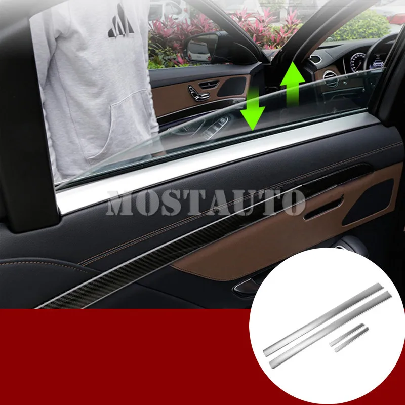 4 шт. внутренняя накладка на окно и заднюю дверь автомобиля для Benz S Class W222 2014