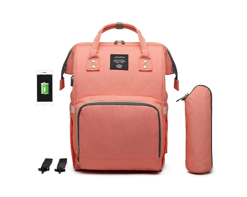 CARCHI модная большая сумка Bcakpack для детей, рюкзак для путешествий, брендовая дизайнерская сумка для кормления, рюкзак для мамы, женские сумки для ухода за собой - Цвет: Orange
