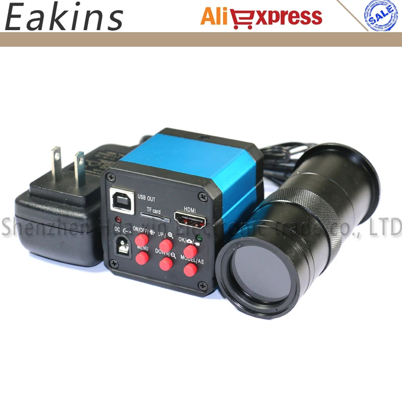 21MP COMS сенсор 1080P HDMI + USB TF HD цифровой промышленный микроскоп камера увеличительное