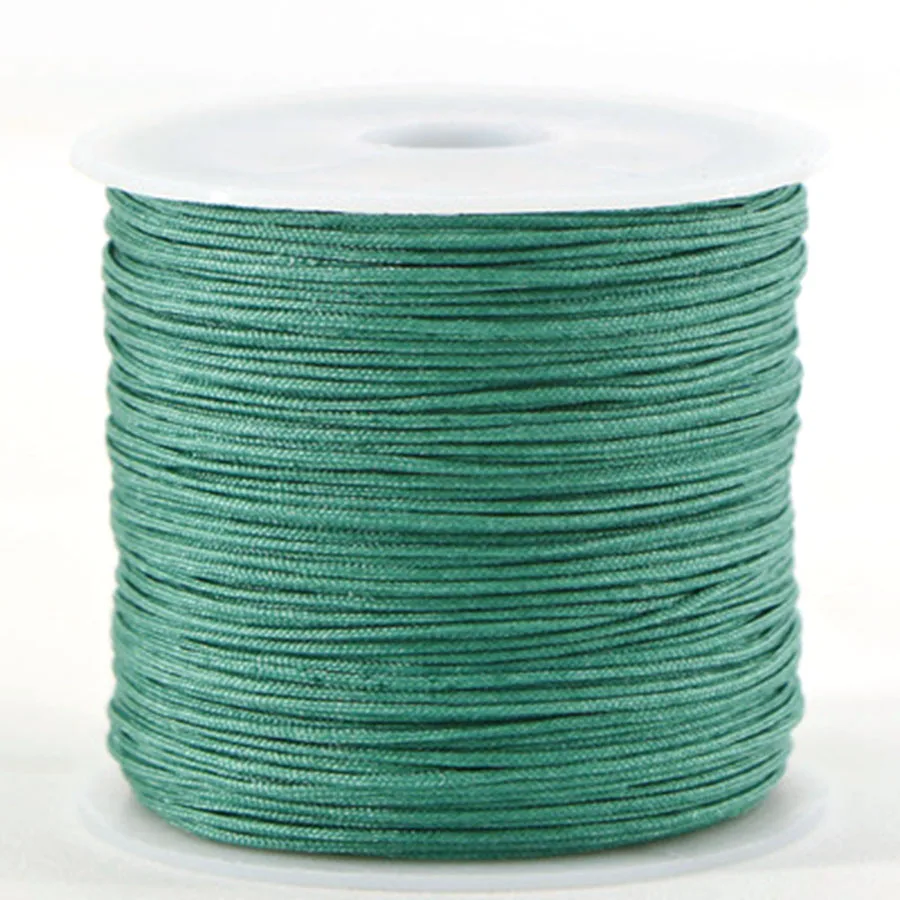 gray green 0,8 мм металлическая пряжа вощеный хлопковый шнур браслет Веревка DIY вощеная нить веревка шнур ремешок Ожерелье Веревка бисер DIY Изготовление ювелирных изделий - Цвет: gray green