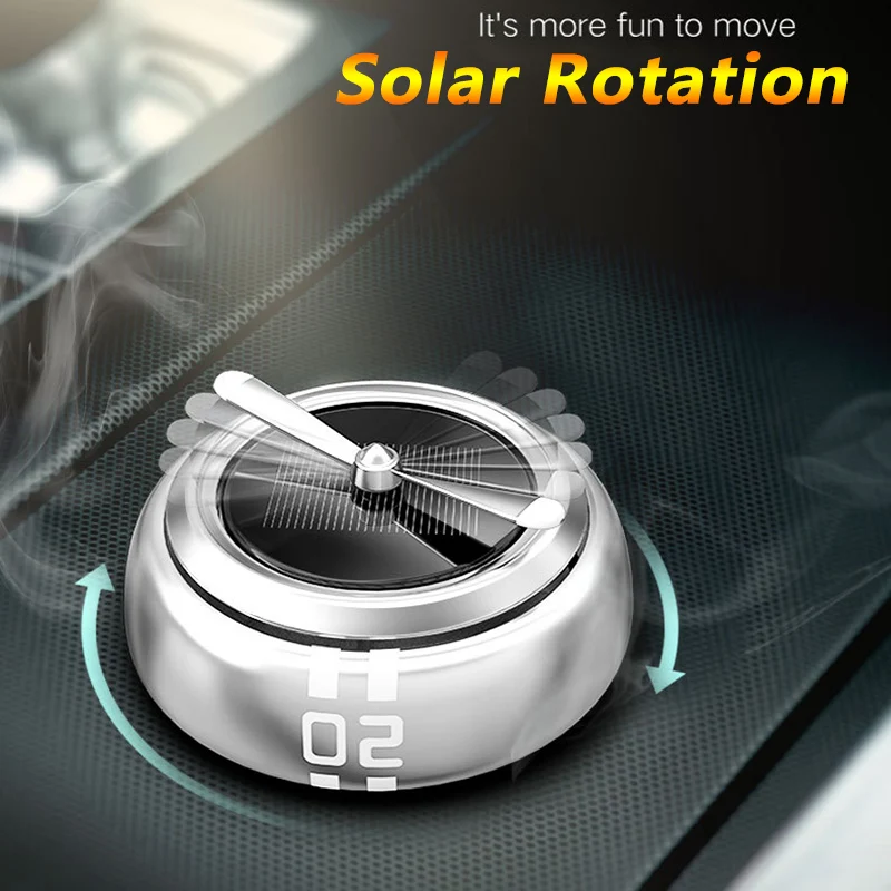 Solar Rotated Car Air Freshener Perfume Aroma Diffuser Automobiles Interior Fragrance Smell Purifier Ornaments Accessories|Освежитель