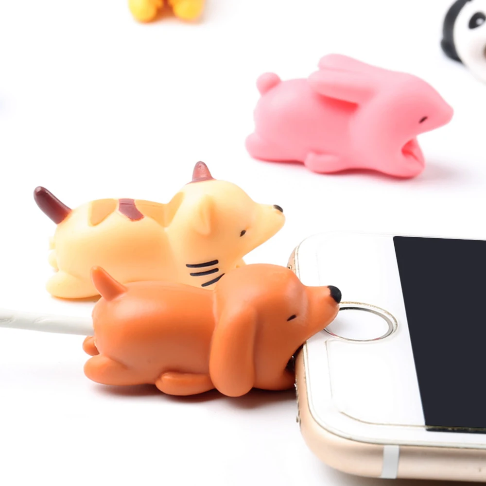 USB зарядное устройство защита для кабеля &quotукус&quot IPhone XR XS MAX 7 Plus милые животные