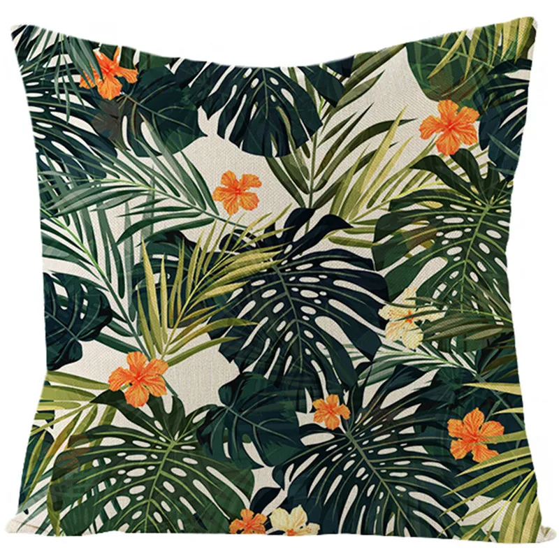 Fuwatacch наволочка с тропическими пальмовыми листьями зеленый ананас домашний