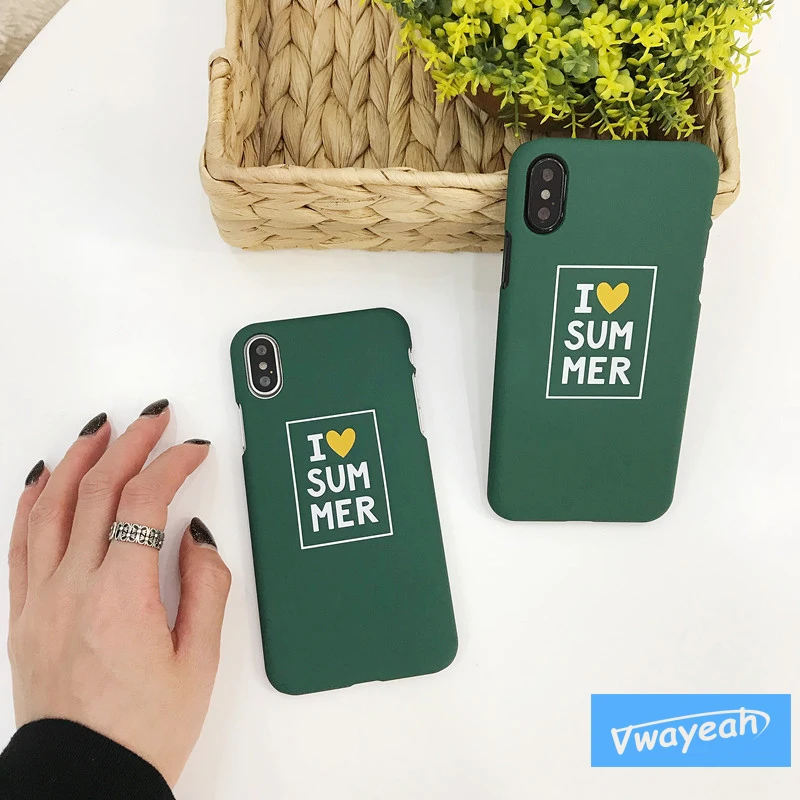 Любовь Сердце для IPhone X 10 6 6S 7 8 плюс простоте творчески текст Письма Алфавит Лето