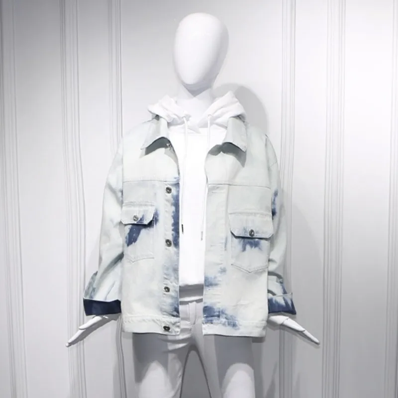 Женские винтажные джинсовые куртки повседневные белые джоггеры с капюшоном и