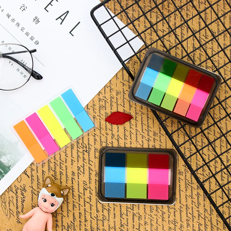 

1Pc Colors Kawaii Cute Memo Pad Sticky Notes Pvc Sticker For School Office Supplies Stationery