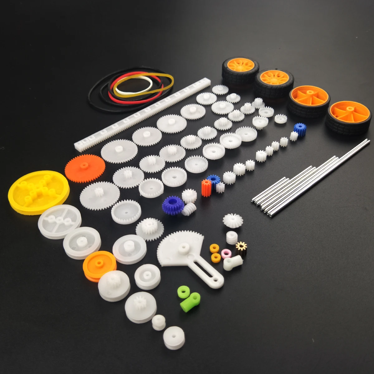 82 шт пластиковая посылка передач набор DIY Набор принадлежностей для игрушечного двигателя автомобиля робота различные шестерни ось ремень втулки