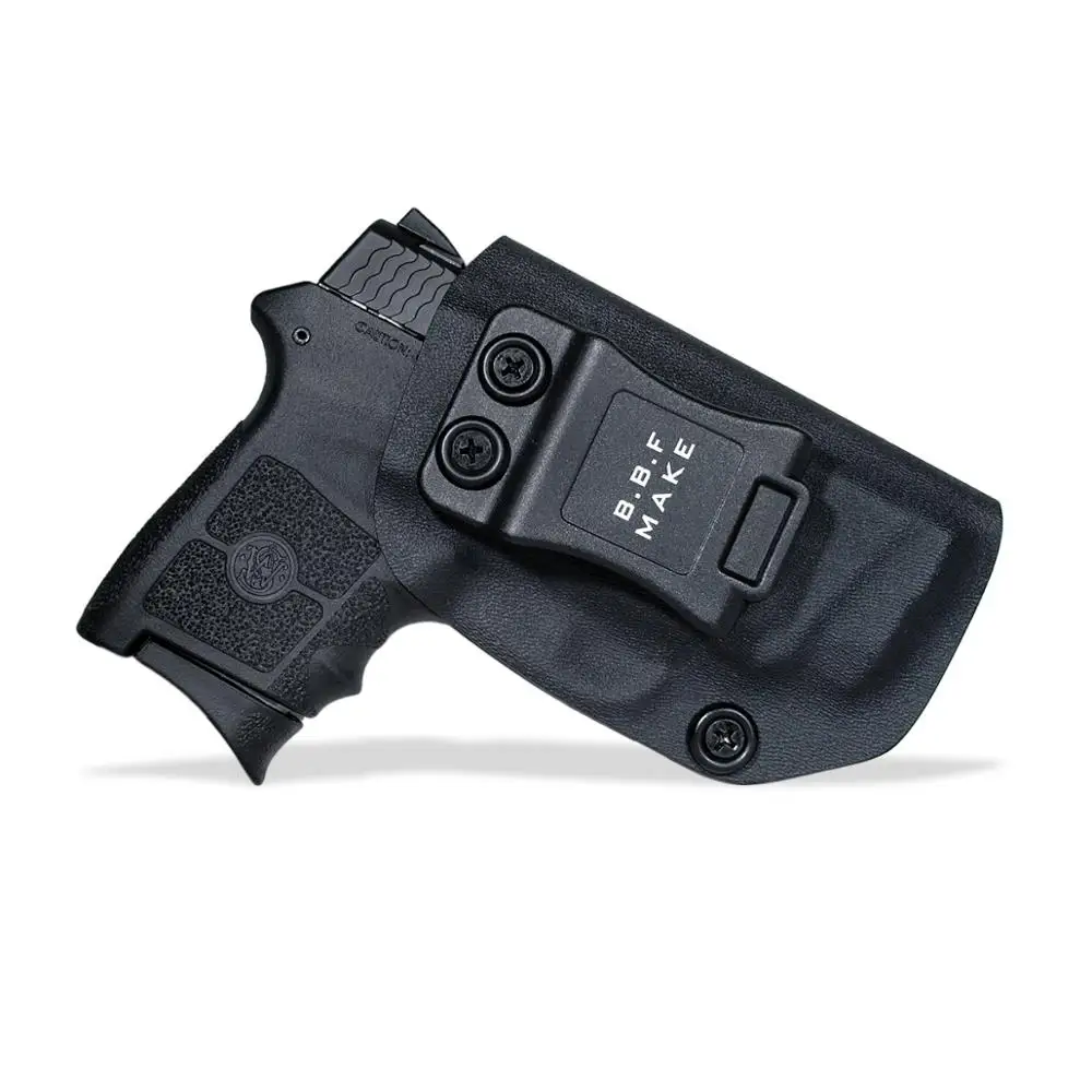 B.B.F Make IWB Тактический KYDEX пистолет-кобура: S& W M& P Bodyguard 380 лазерный BG380 внутри скрытого ношения кобура талии кейс для пистолета