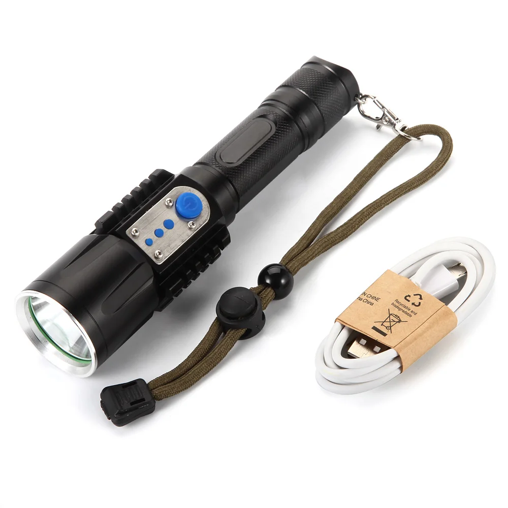 Новый светодиодный XM-L T6 USB Перезаряжаемый Фонарь 18650 уличный водонепроницаемый