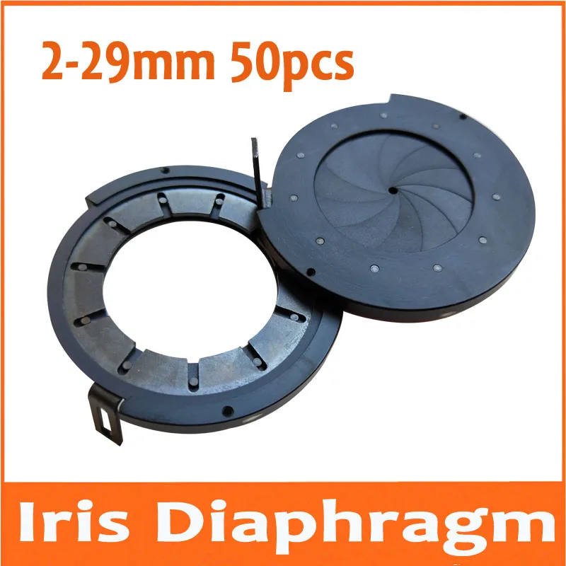 

50pcs 2-29mm Amplifying Zoom Optical Iris Diaphragm Aperture Condenser 11 Blades Digital Camera Monitor Microscope Adapter