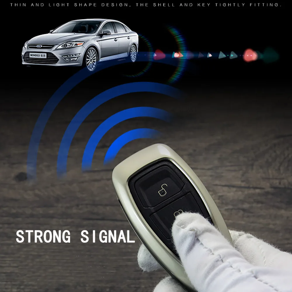 New Fashion Zinc Alloy Car Styling Key Remote Key Case Cover Key ring is For Ford Focus Fiesta Kuga C-Max Galaxy