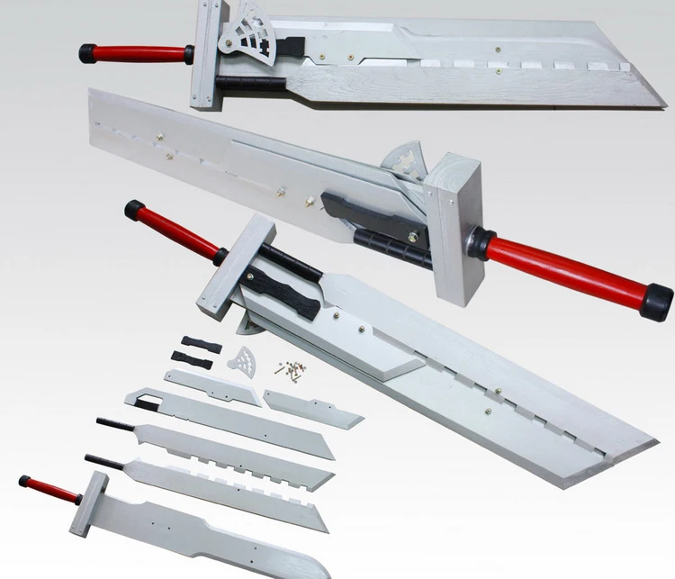 Cloud Strife дерево Fushion Косплэй меч | Тематическая одежда и униформа