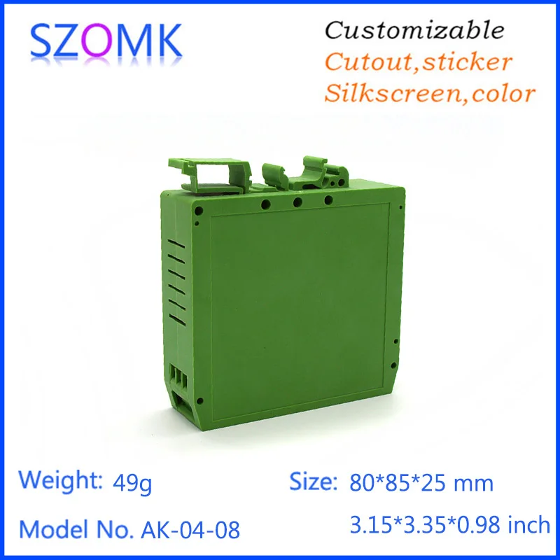 Пластиковый бокс szomk 80*85*25 мм корпус на din-рейку электронный блок управления