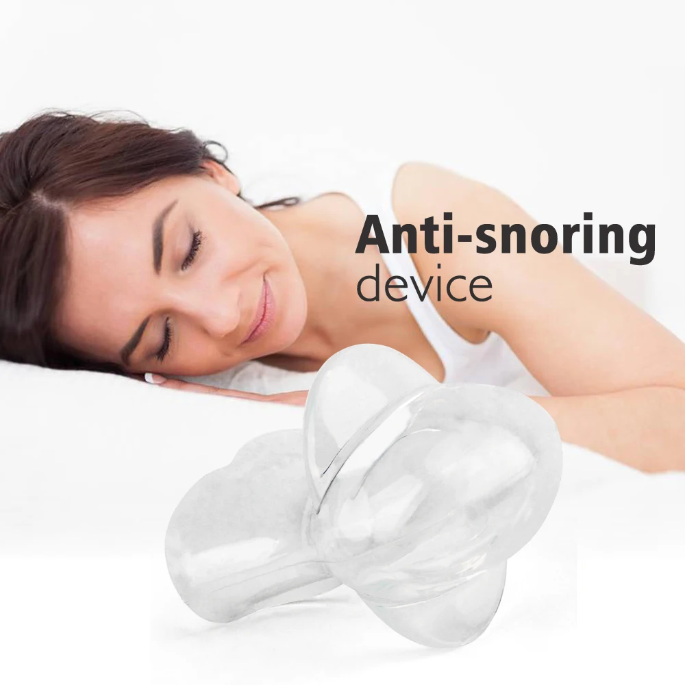 1pcs Silicone Anti Snoring Tongue Retaining Device Night Guard Aid Non-toxic Mouthpiece Eliminate Health Care Tool | Красота и