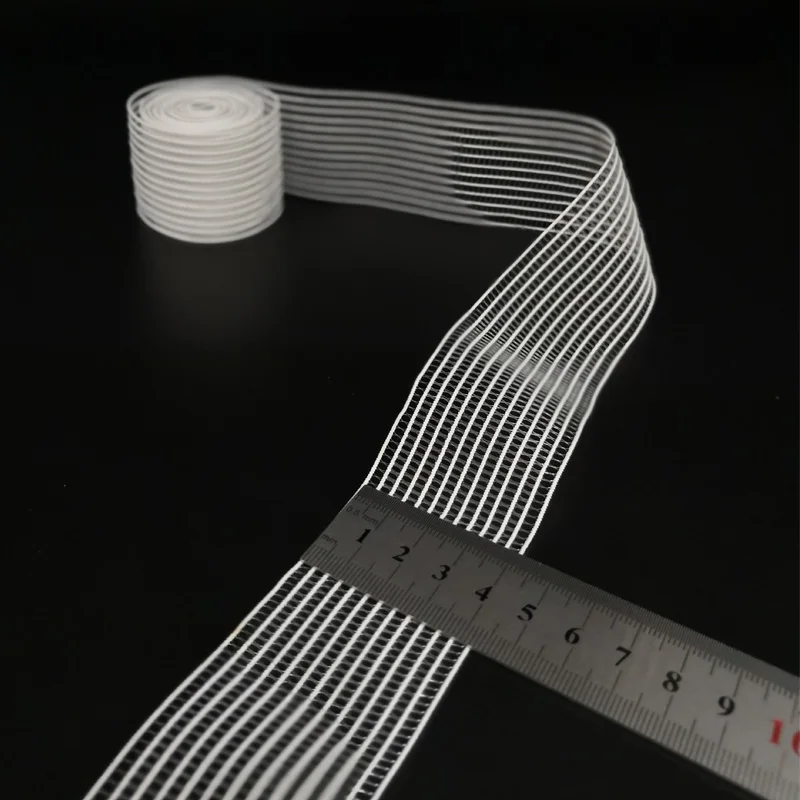 1M Gold Silver Stripe Elastic Bands 40MM Elastic Ribbon Clothing Bags Trousers Elastic Rubber 4CM Webbing DIY Sewing Accessories - Цвет: 19 1m