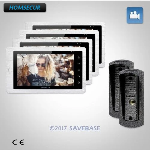 HOMSECUR 2V4 7 &quotHands-free видео домофон системы + наружное наблюдение приносит больше