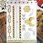 Nu-TATY 24 стиль Временные татуировки боди-арт, Золотое сердце веревка дизайн, Вспышка татуировки стикер водонепроницаемый 21*15 см