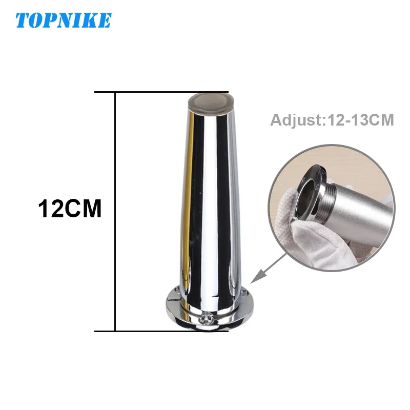 12CM(12-13CM) TOPNIKE 4 шт/лот европейские круглые подставки под ножки мебели шкаф ноги регулируемая высота стола ножки для кухонного шкафа золото - Цвет: 12CM(12-13CM)