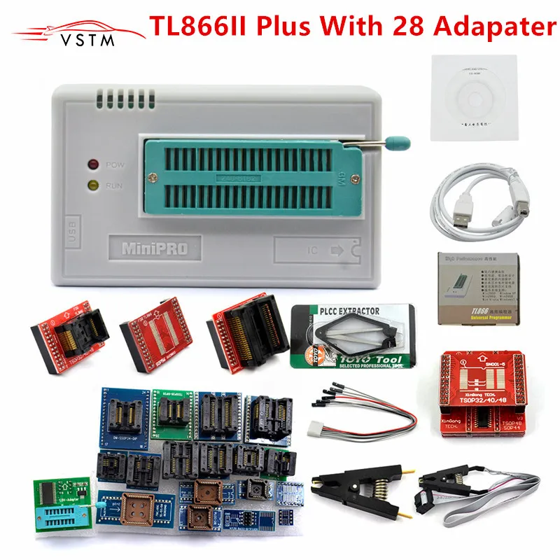 Оригинальный программатор TL866II Plus Universal minipro TL866ii plus nand flash AVR PIC Bios USB с 28