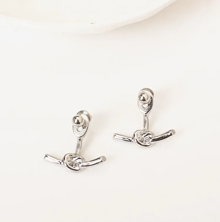 Новинка 2020 Товары в наличии серьги женские с металлическим узлом Простые Модные