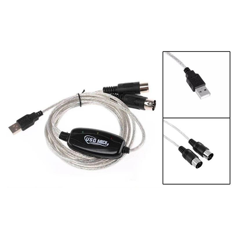 1 шт. USB кабель для интерфейса MIDI конвертер ПК музыкальная клавиатура адаптер Шнур