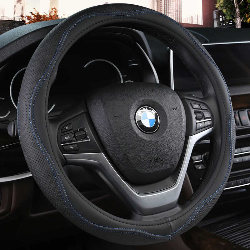 Sport Style Microfiber Leather Auto Car Steering Wheel Cover Universal 15 Inch | Автомобили и мотоциклы