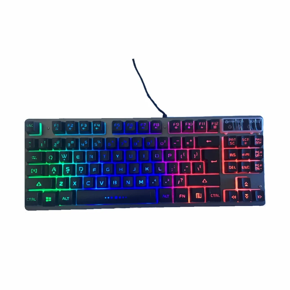 USB-клавиатура игровая Проводная с RGB-подсветкой 87 клавиш | Компьютеры и офис