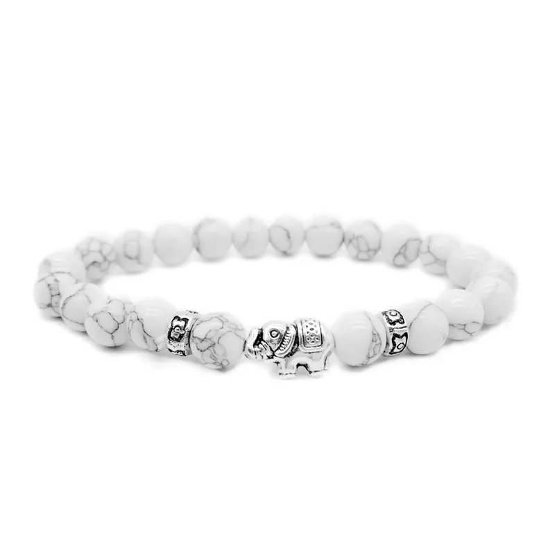 Natural Stone Bead Buddha Bracelets For Women Men Jewelry Black Lava Gift Elephant Bangles Christmas gift | Украшения и