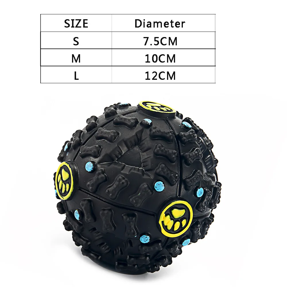 

HACHIKITTY Interactive Dog Chew Ball Toys With Squeak Rubber Best Cleaning Teeth Dogs Balls For Small Medium Dogs HZ0003