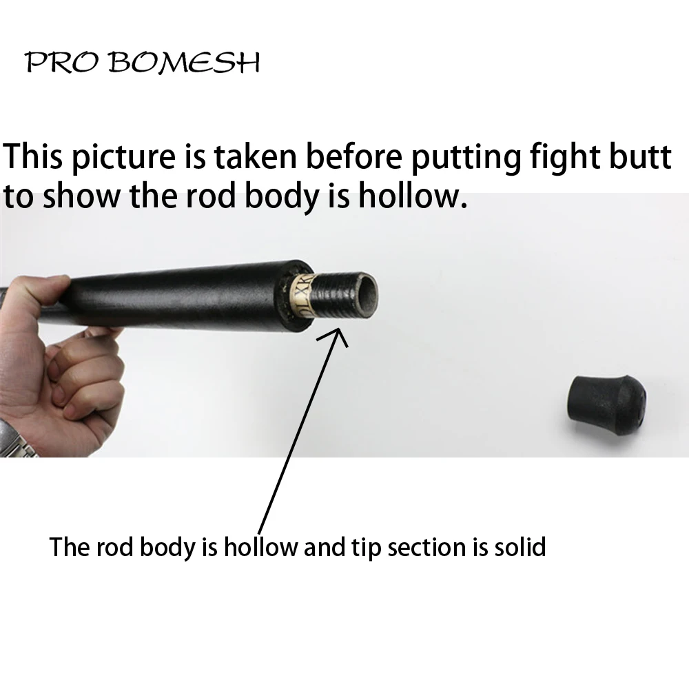 Pro Bomesh 1 шт. 2,11 м 2,12 м 1 секция 15-30 фунтов уродливая палка полный Fuji компонент удилище для ловли на блесну глубоководная Удочка лодка удилище