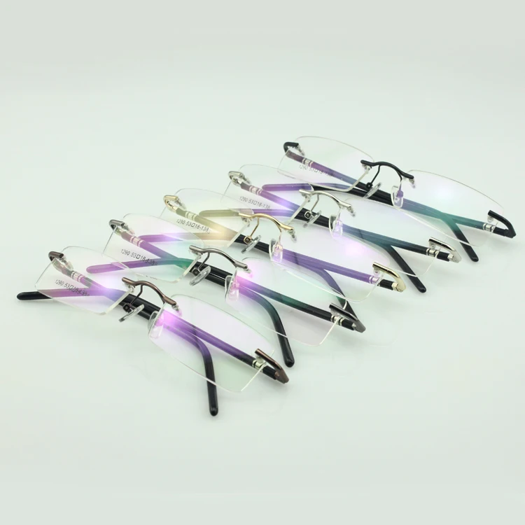 

Новинка Модные мужские очки без оправы оправа для очков при близорукости пружинные петли пластиковые дужки 5 видов цветов Jiong 1290