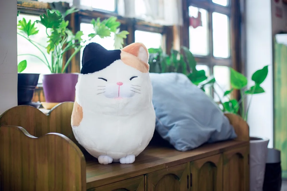 

new plush colourful cat toy small size fat cat doll gift about 30cm