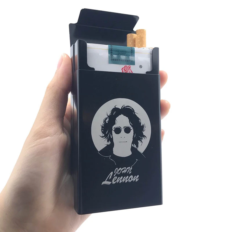 2017 Горячая Мода Lennon алюминиевый сплав коробка для сигарет металлический чехол