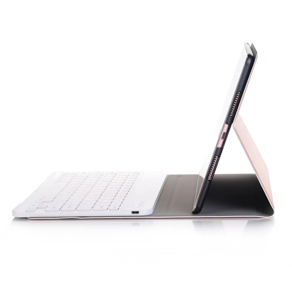 Беспроводная Bluetooth клавиатура для iPad Pro 10 5 дюймов алюминиевая + кожаный чехол