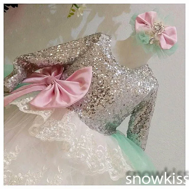 Новинка красивые Бальные платья с длинными рукавами расшитые блестками круглым