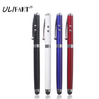 ulifart 4pcslot red led 4 in1 red laser pointer stylus ball point pens flashlight