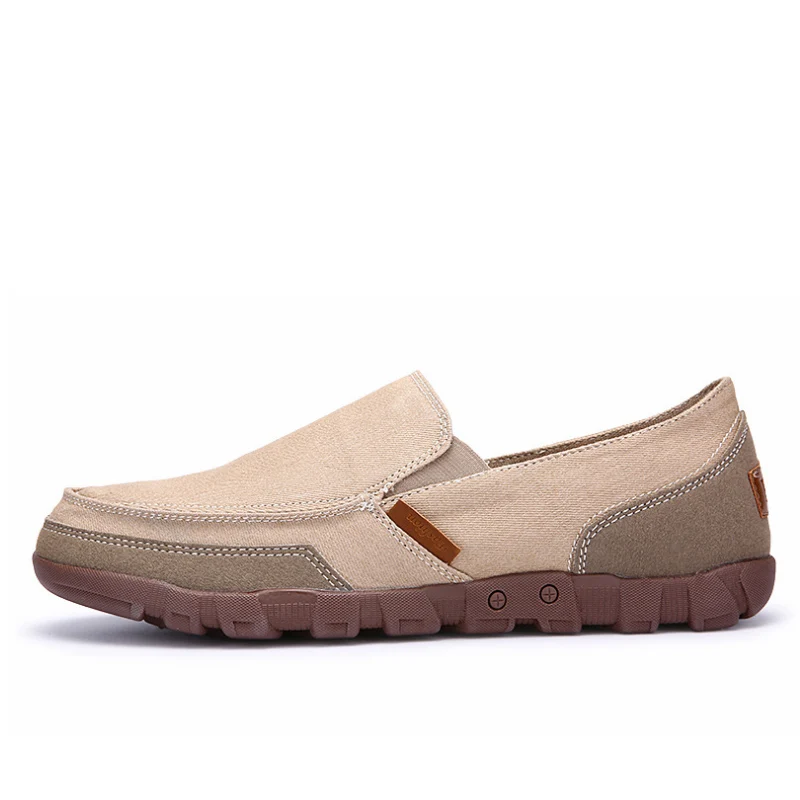 Voollcci Fashion Summer Men Canvas Shoes Breathable Casual Loafers Comfortable Ultralight Lazy Slip on Flats Big Size39-48 | Обувь
