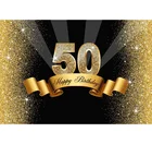 Художественные тканевые фоны для фотосъемки на заказ 50 день рождения Золотой блестящий светильник-черный фон Вечерние