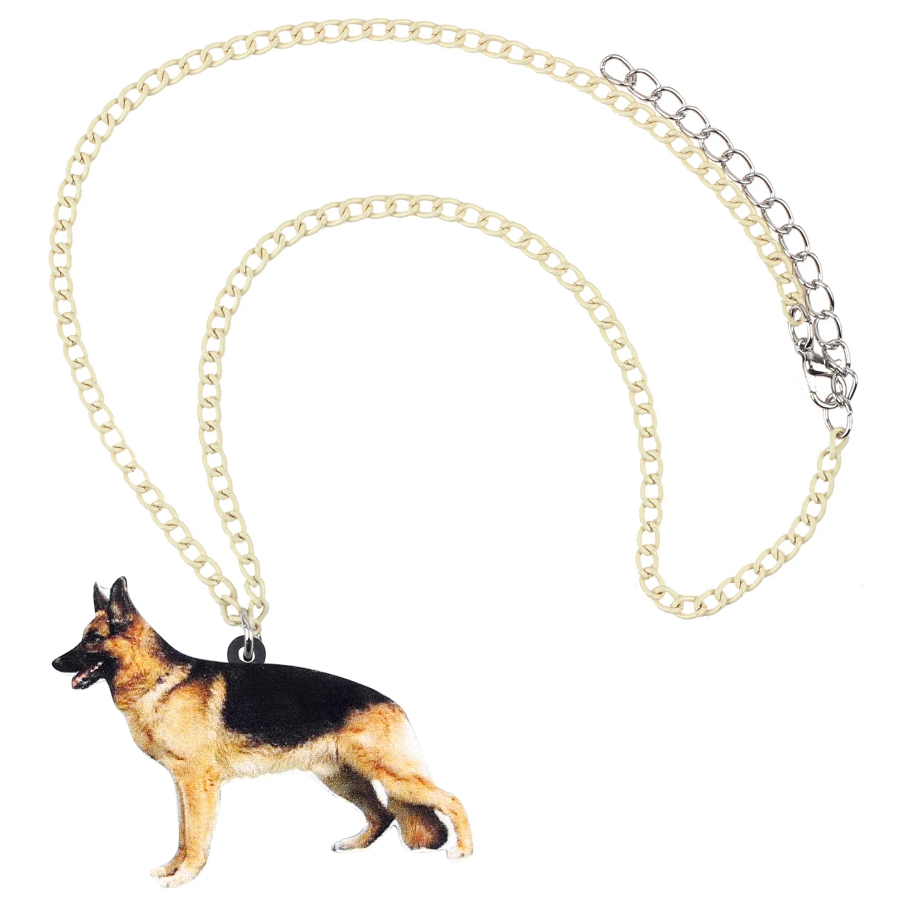 WEVENI Statement акриловая немецкая овчарка Подвеска для ожерелья собак Collare ювелирные