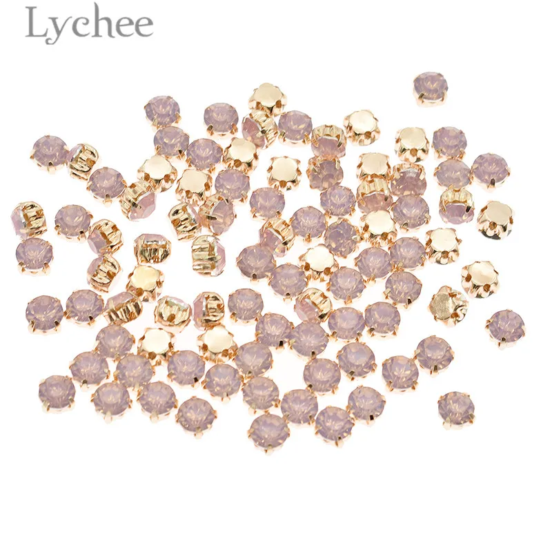 Lychee Life 6 мм опал Красочные Стразы для шитья с кристаллами DIY швейный материал