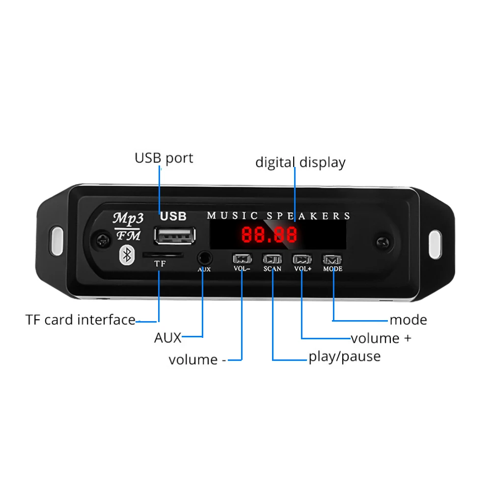 Автомобильный Bluetooth MP3 плеер 12 В декодер плата автомобильный модуль FM радио
