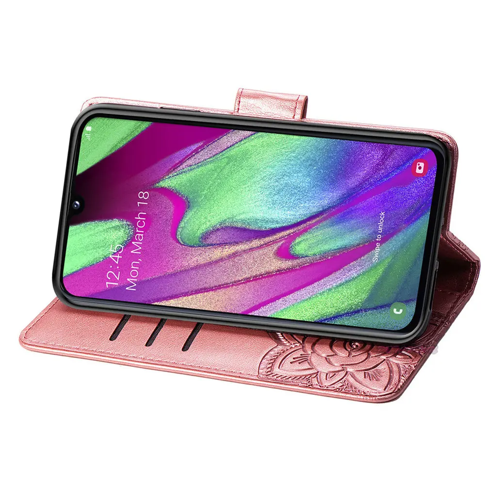 Флип чехол цветок бабочка для samsung Galaxy A40 2019 SM-A405F/DS SM-A405FD SM-A405FN телефона A405F/DS A405FD