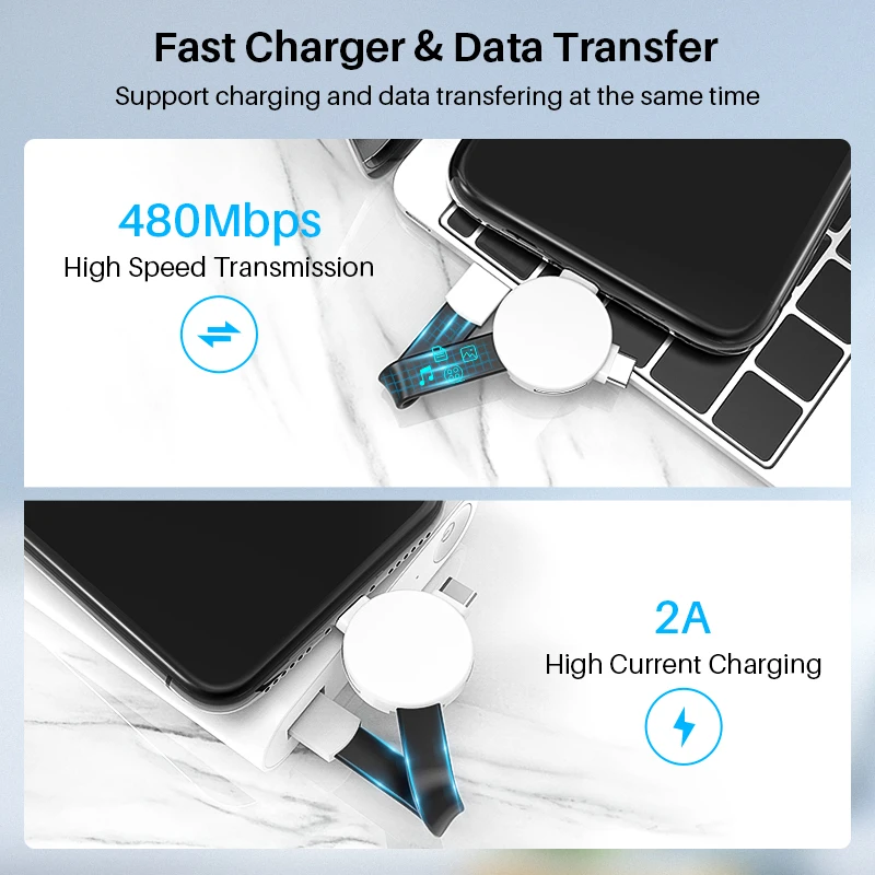 YBD 3 в 1 брелок зарядный кабель для iPhone X XR XS Max 8 7 Micro USB кабель Зарядное устройство usb type C кабель для samsung huawei Xiaomi