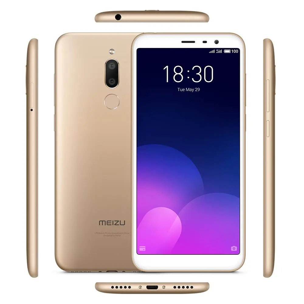 Оригинал Mейзу Meizu M6T 5 7 'ཎ:9 Дисплей 2*4 Core 2 GB 16 1440*720 Смартфон MT6750 3300 mAh 13MP Cam