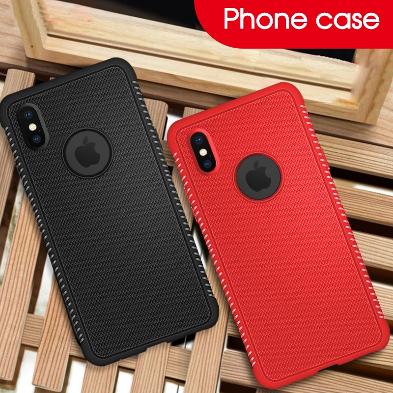 Phone Case for iPhone 7 6 6s 8 Plus X Silicone TPU Matte Back Cover XS Max XR Non-slip Full Protective Capa |