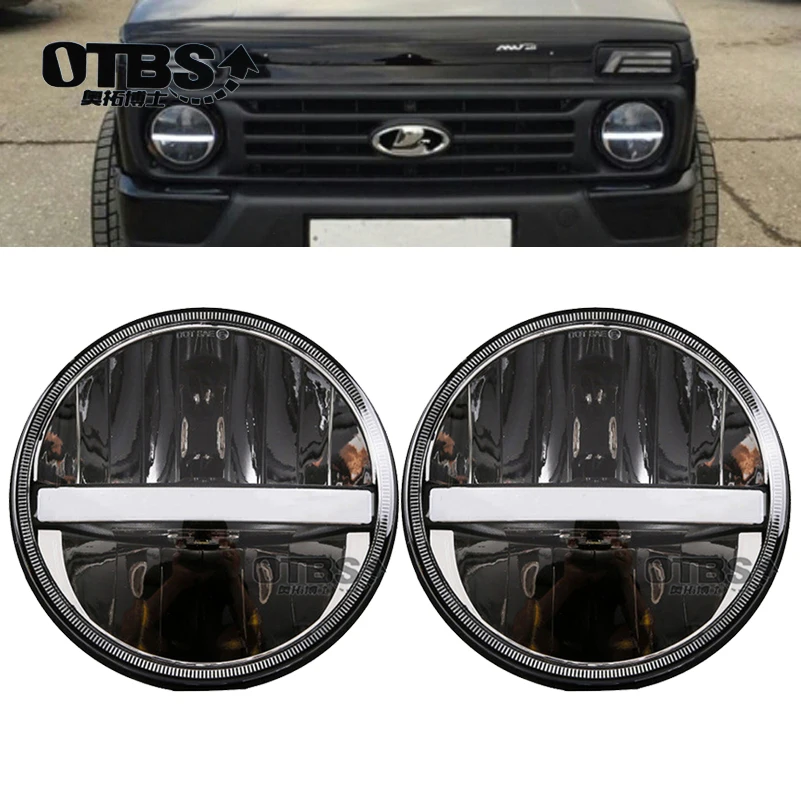 Головная круглая светодиодная фара OTBS 36 Вт 7 дюймов 2 шт. для Nissan Patrol Y60 Hummer H1 H2 Jeep