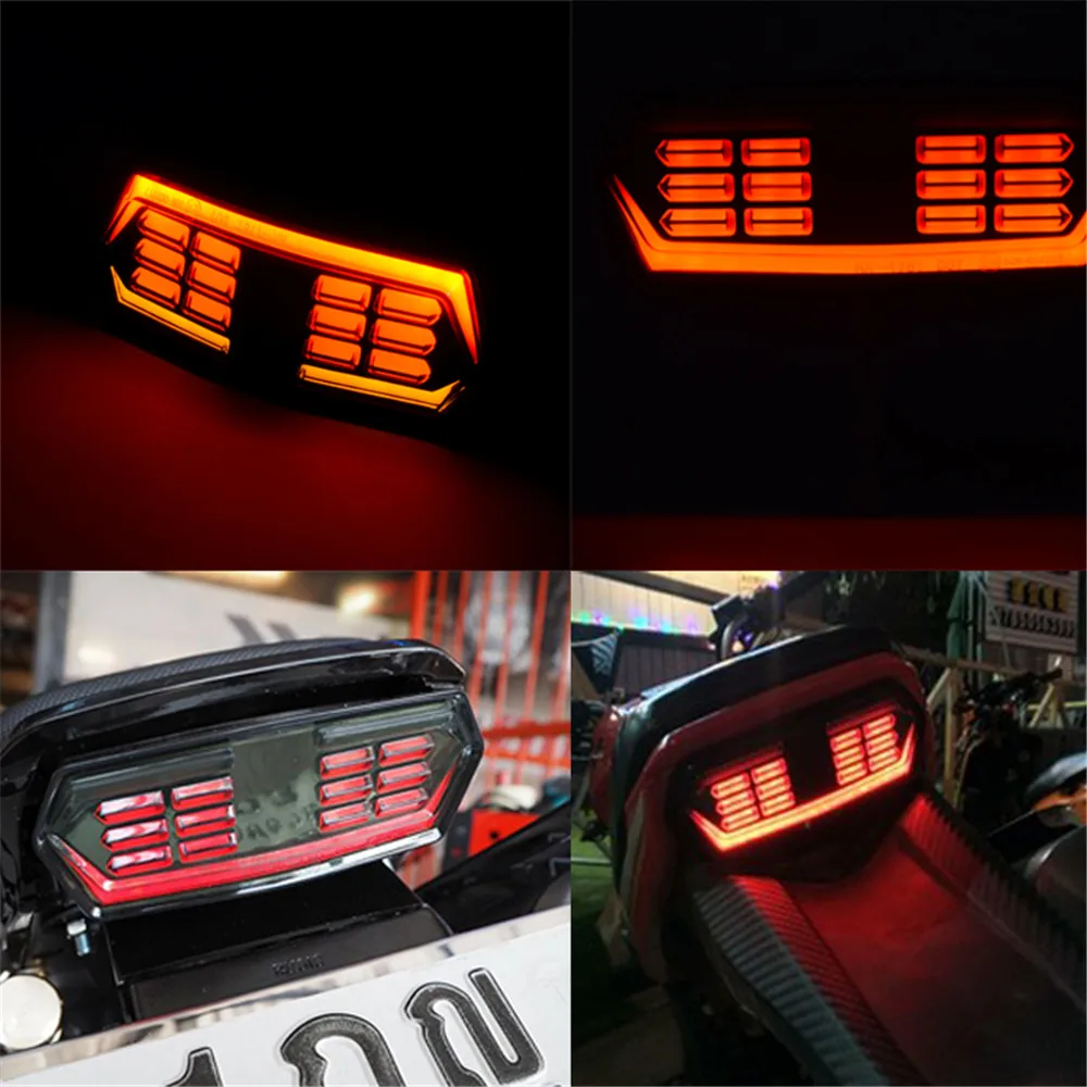 Водить мотоцикл задний фонарь светильник тормоза поворота встроенный LampTail Light