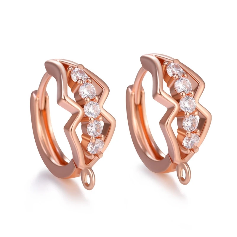 Rose Gold Juya, новинка, швензы, сделай сам, серьги, фурнитура, золото/серебро, креативный, базовый, застежка, серьги, крючок, аксессуары для изготовления сережек ручной работы - Цвет: Rose Gold